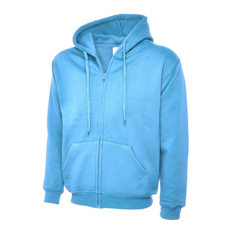 Adults Classic Full Zip Hooded Sweatshirt Sky