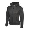 Ladies Classic Full Zip Hooded Sweatshirt Charcoal