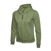 Ladies Classic Full Zip Hooded Sweatshirt Olive