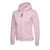 Ladies Classic Full Zip Hooded Sweatshirt Pink