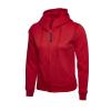 Ladies Classic Full Zip Hooded Sweatshirt Red