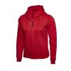 Ladies Classic Full Zip Hooded Sweatshirt Red