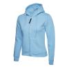 Ladies Classic Full Zip Hooded Sweatshirt Sky