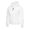 Ladies Classic Full Zip Hooded Sweatshirt White