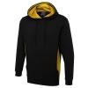 Two Tone Hooded Sweatshirt Black/Yellow