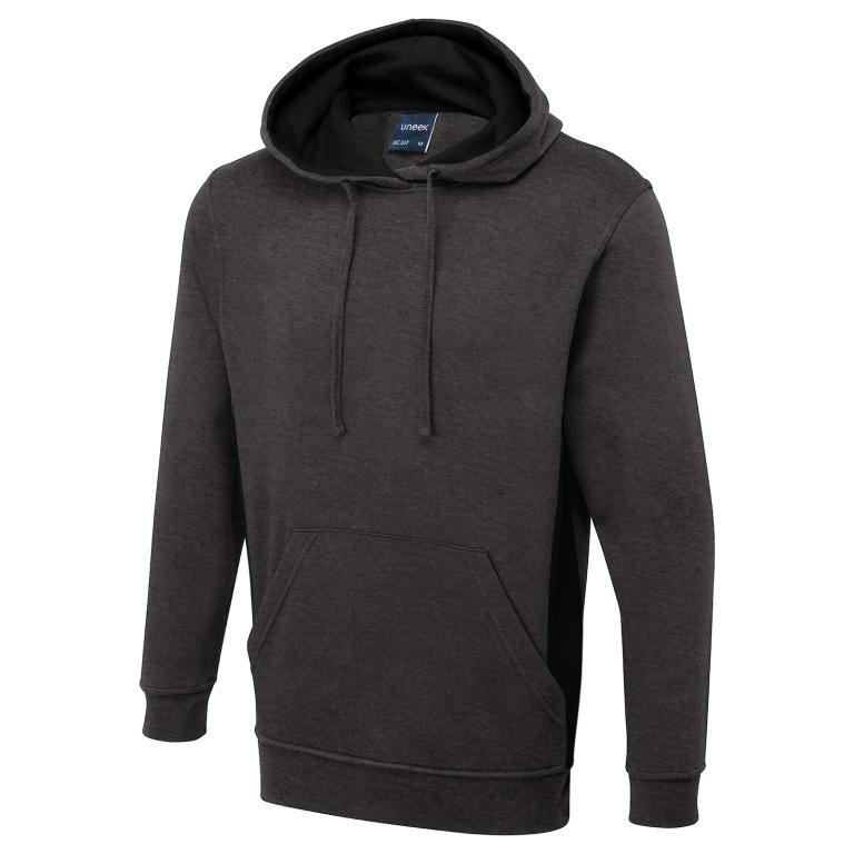 Two Tone Hooded Sweatshirt Charcoal/Black