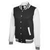 Ladies Varsity Jacket Black/White