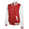 Ladies Varsity Jacket Red/White