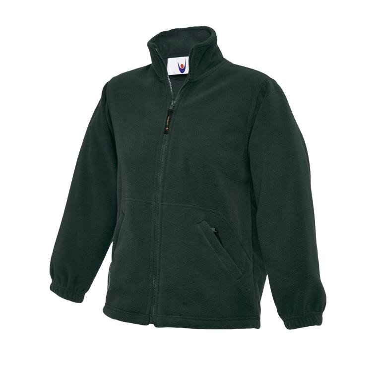 Childrens Full Zip Micro Fleece Jacket  Bottle Green