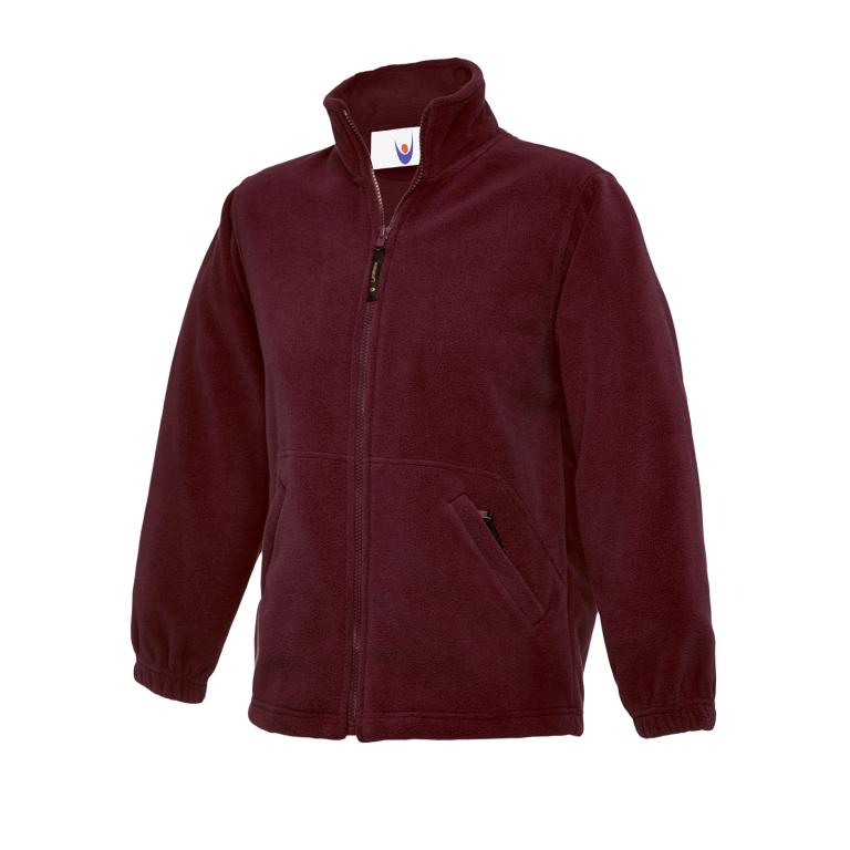 Childrens Full Zip Micro Fleece Jacket  Maroon