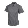 Ladies Pinpoint Oxford Half Sleeve Shirt Charcoal