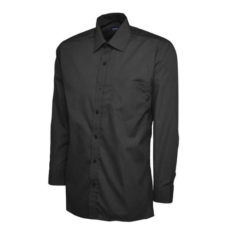 Mens Poplin Full Sleeve Shirt Black