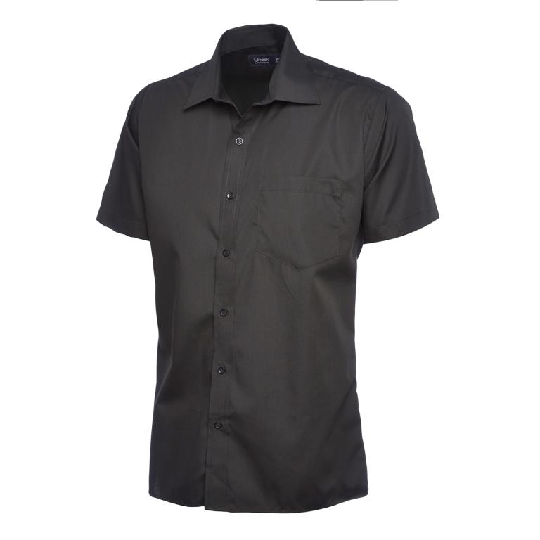 Mens Poplin Half Sleeve Shirt Black