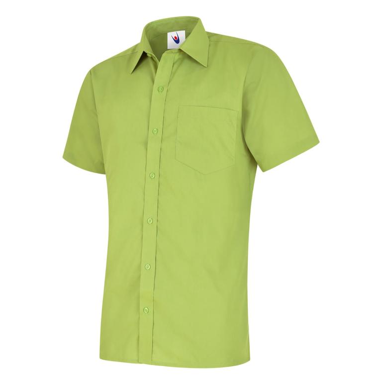 Mens Poplin Half Sleeve Shirt Lime