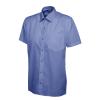 Mens Poplin Half Sleeve Shirt Mid Blue