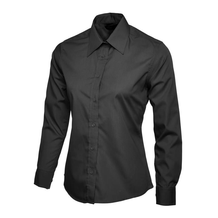 Ladies Poplin Full Sleeve Shirt Black