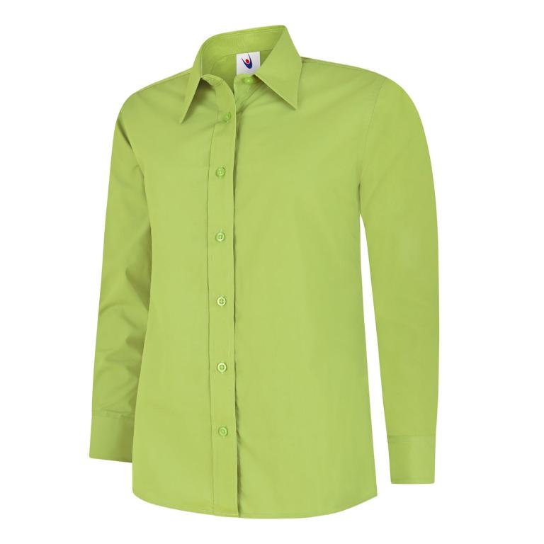 Ladies Poplin Full Sleeve Shirt Lime
