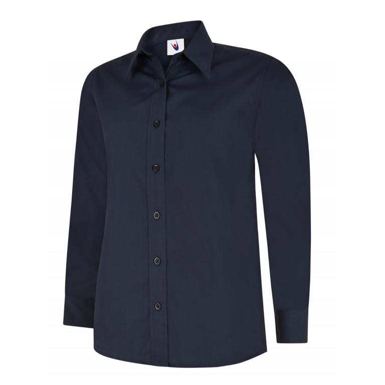 Ladies Poplin Full Sleeve Shirt Navy