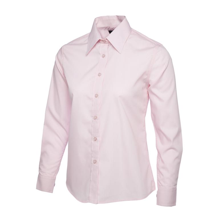 Ladies Poplin Full Sleeve Shirt Pink
