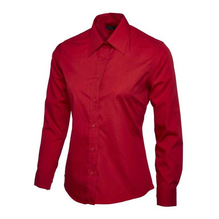 Ladies Poplin Full Sleeve Shirt Red