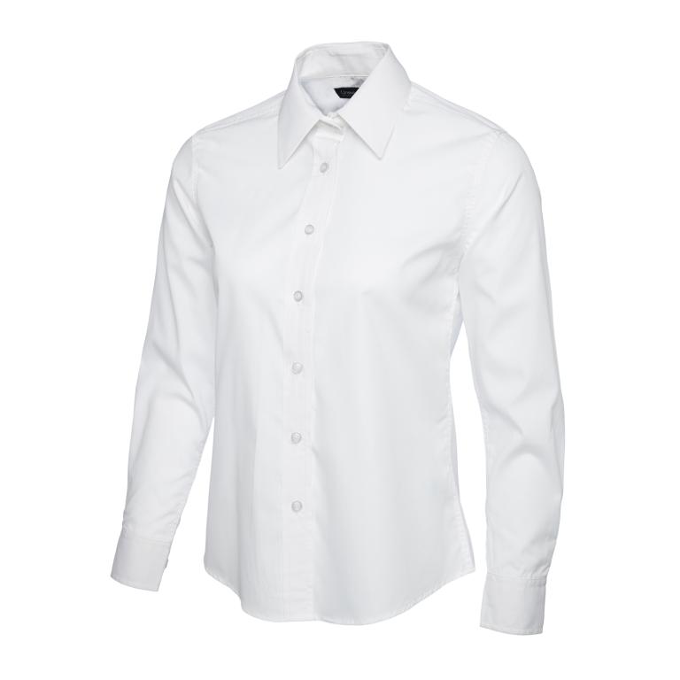 Ladies Poplin Full Sleeve Shirt White