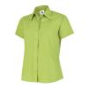 Ladies Poplin Half Sleeve Shirt Lime