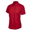 Ladies Poplin Half Sleeve Shirt Red