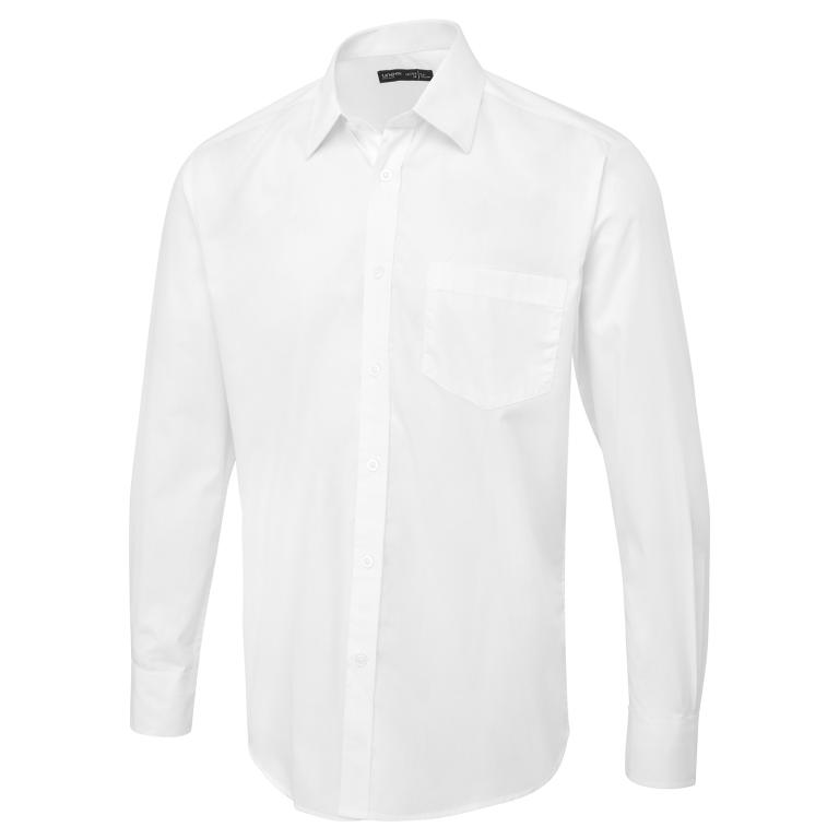 Men's Long Sleeve Poplin Shirt White