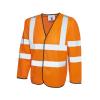 Long Sleeve Safety Waist Coat Orange