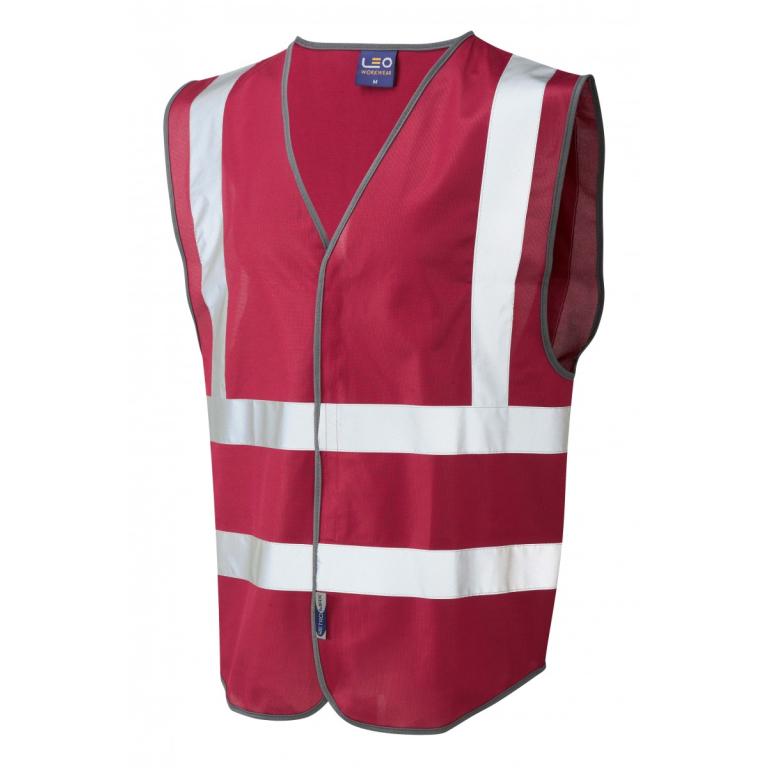 Pilton Coloured Reflective Waistcoat Maroon