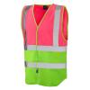 Pilton Coloured Reflective Waistcoat Pink/Lime