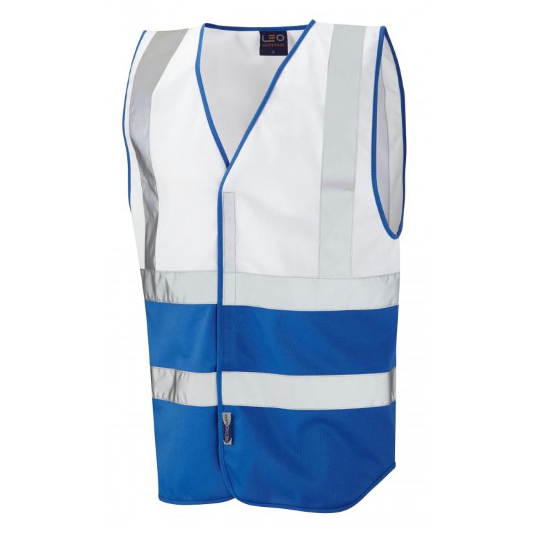 Pilton Coloured Reflective Waistcoat White/Royal