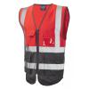 Lynton ISO 20471 Cl 1 Superior Waistcoat Red/Grey