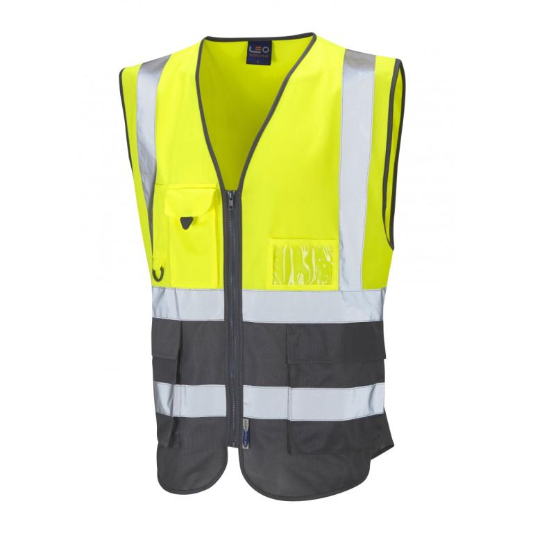 Lynton ISO 20471 Cl 1 Superior Waistcoat Yellow/Grey