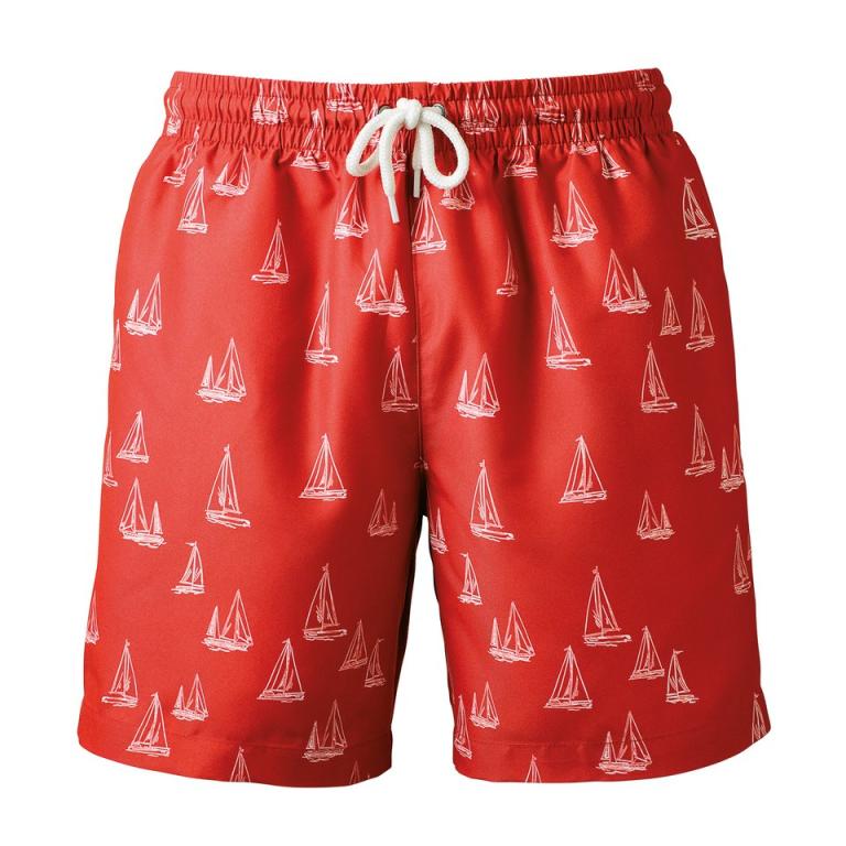 Men's swim shorts Washed Coral Nautical Design