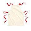 Fairtrade cotton junior craft apron Natural/Classic Red
