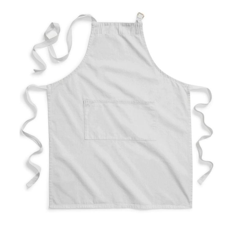 Fairtrade cotton adult craft apron Light Grey