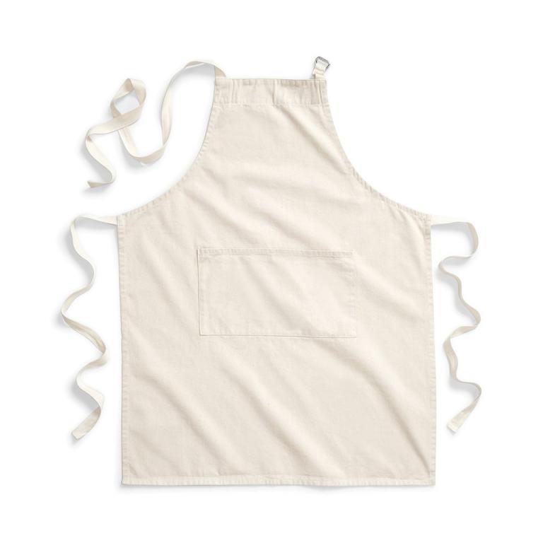 Fairtrade cotton adult craft apron Natural