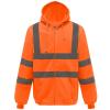 Hi-vis zip hoodie (HVK07) Orange