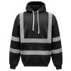 Hi-vis pull-over hoodie (HVK05) Black