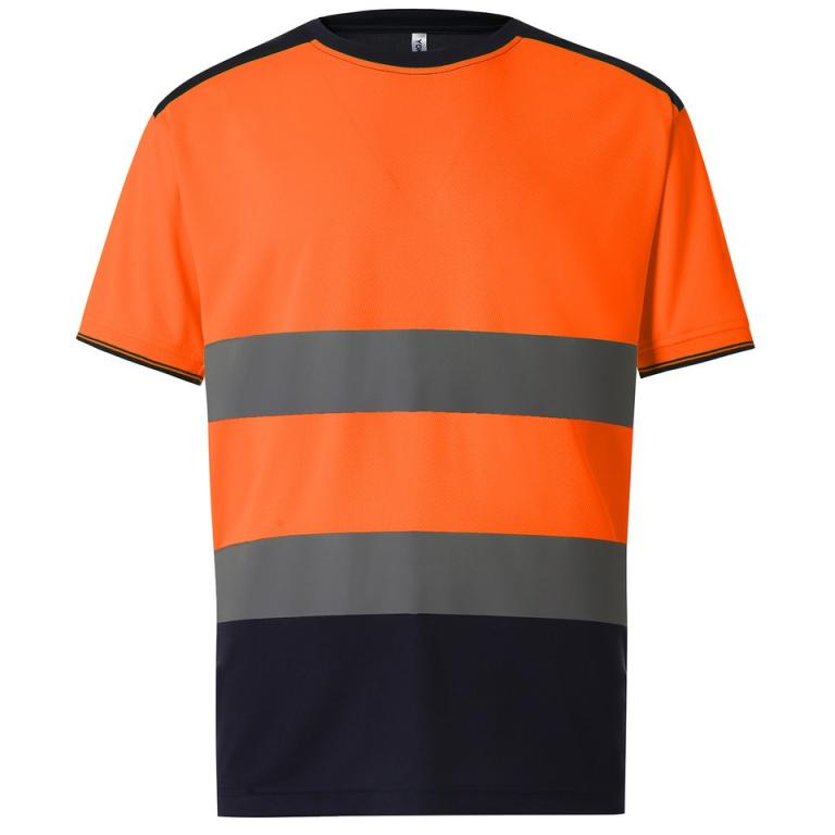 Hi-vis two-tone t-shirt (HVJ400) Orange/Navy