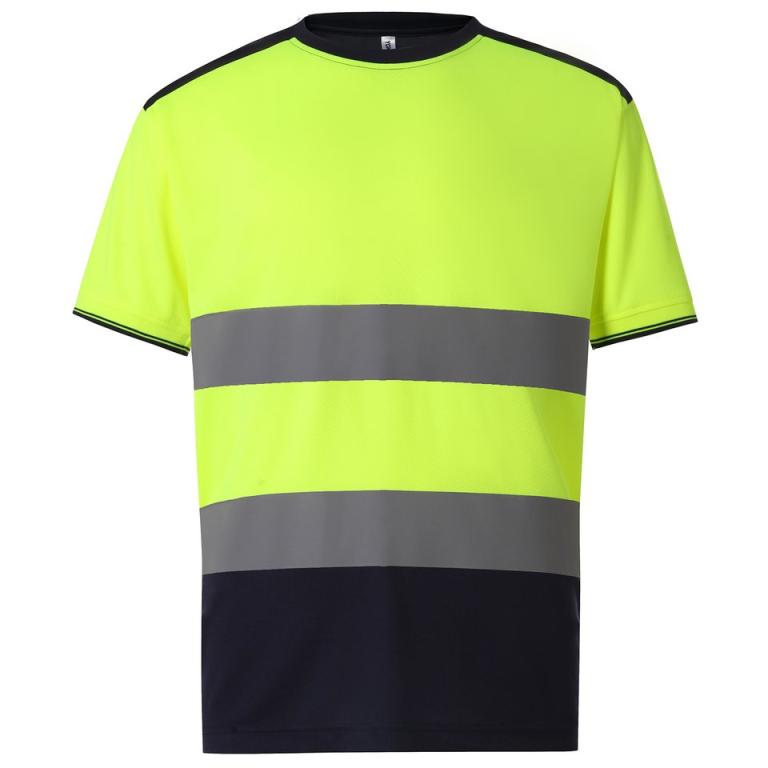 Hi-vis two-tone t-shirt (HVJ400) Yellow/Navy