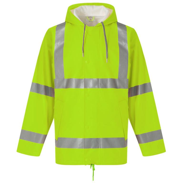 Hi-vis soft flex breathable U-dry jacket (HVS450) Yellow