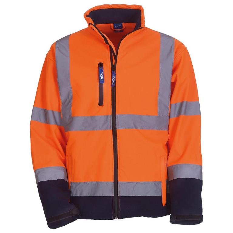 Hi-vis softshell jacket (HVK09) Orange/Navy