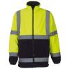 Hi-vis heavyweight fleece jacket (HVK08) Yellow/Navy