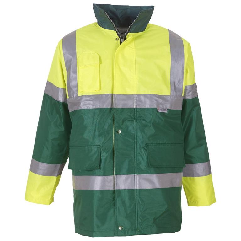 Hi-vis contrast jacket (HVP303) Yellow/Paramedic Green