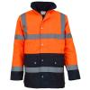 Hi-vis two-tone motorway jacket (HVP302) Orange/Navy