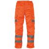 Hi-vis polycotton cargo trousers with kneepad pockets (HV018T/3M) Orange