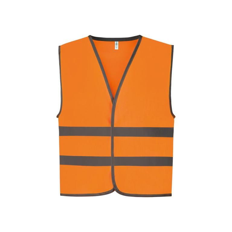 Hi-vis reflective border kids waistcoat (HVW102CH) Orange