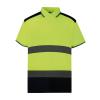 Hi-vis two-tone polo shirt (HVJ220) Yellow/Navy